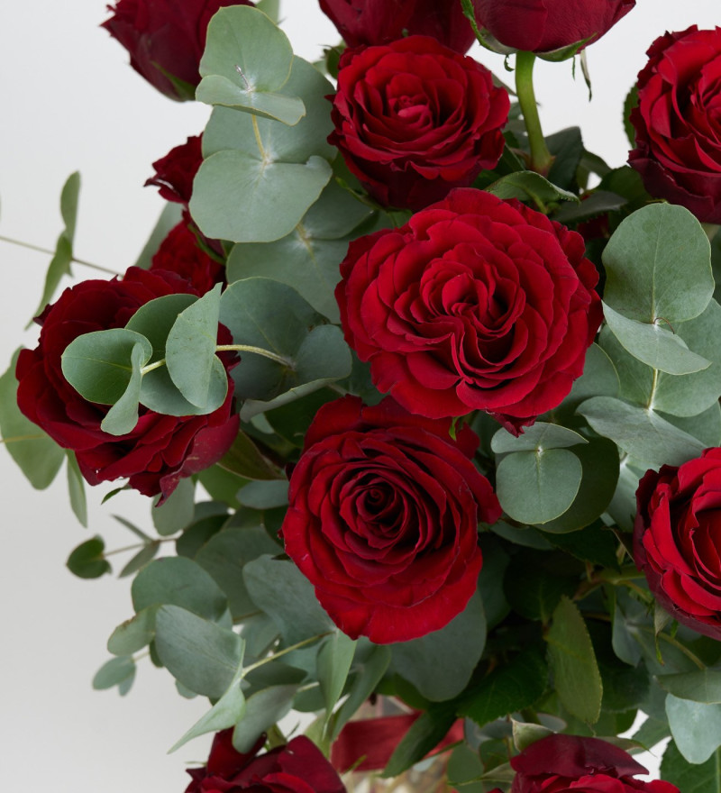 Paşabahçe Vazoda 20'li Kırmızı Gül